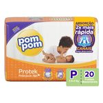 Fralda-Descartavel-Infantil-Pom-Pom-Protek-Protecao-de-Mae-P-com-20-Unidades