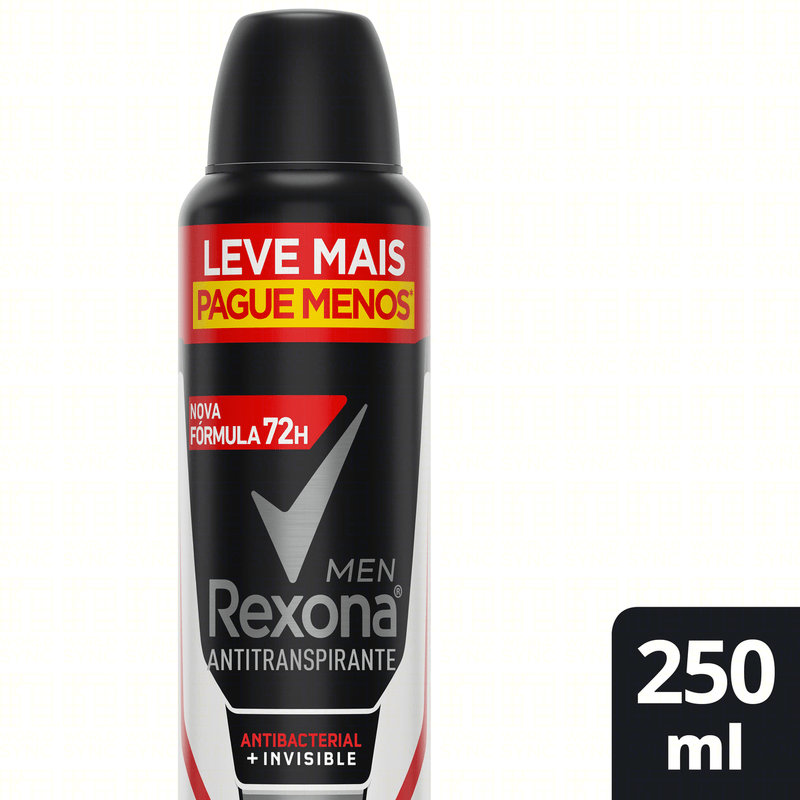 Antitranspirante-Aerossol-Antibacterial-e-Invisible-72h-Rexona-Men-250ml-Leve-Mais-Pague-Menos