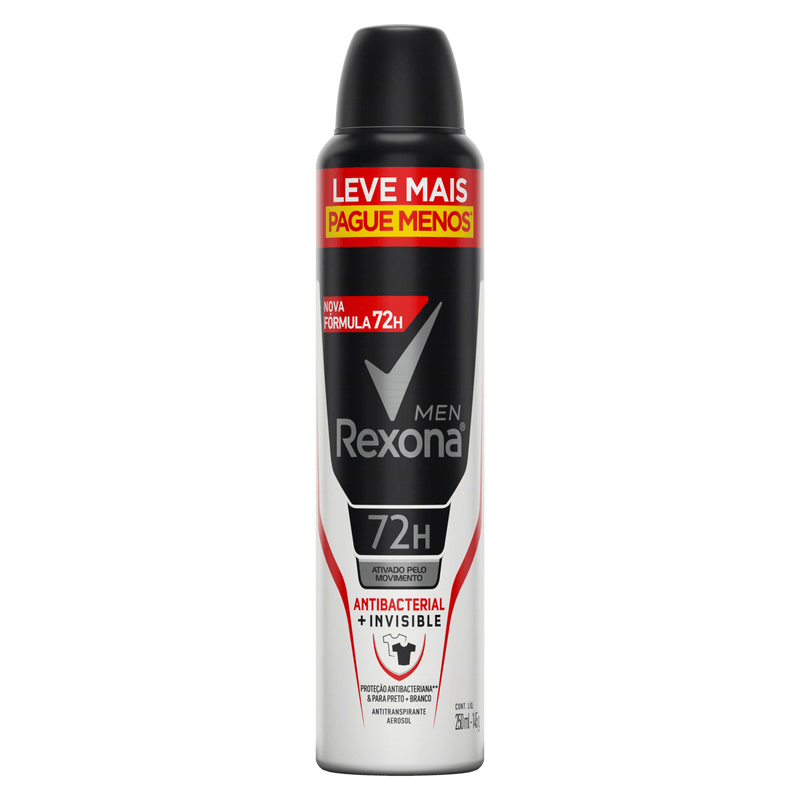 Antitranspirante-Aerossol-Antibacterial-e-Invisible-72h-Rexona-Men-250ml-Leve-Mais-Pague-Menos