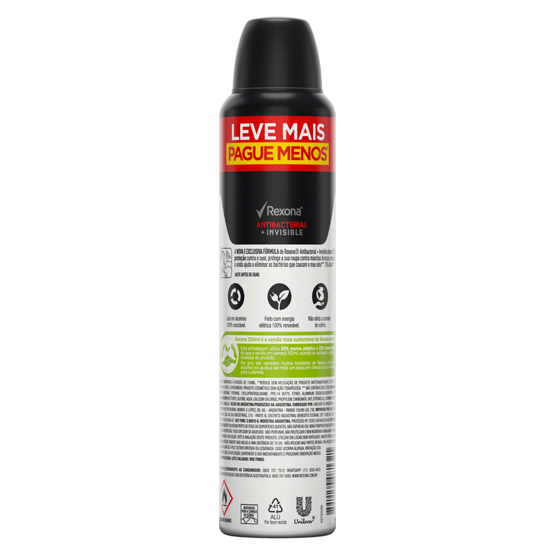 Antitranspirante-Aerossol-Antibacterial-e-Invisible-72h-Rexona-Men-250ml-Leve-Mais-Pague-Menos