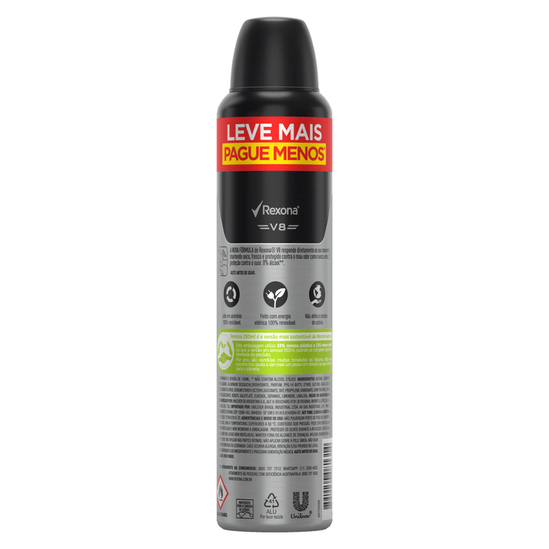 Antitranspirante-Aerossol-V8-72h-Rexona-Men-250ml-Leve-Mais-Pague-Menos