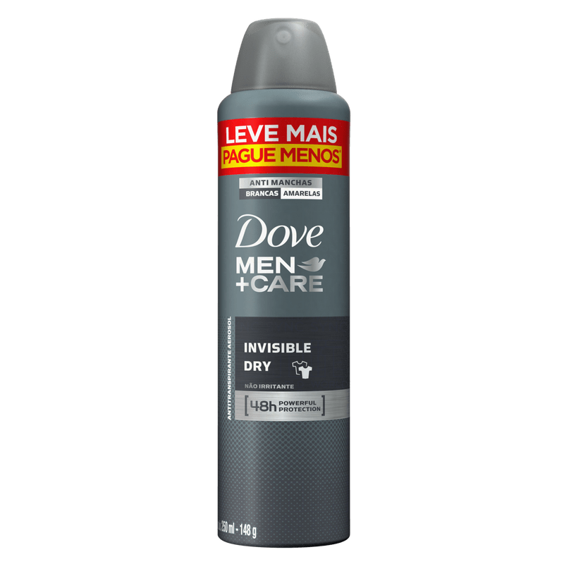 Antitranspirante-Aerossol-Invisible-Dry-48h-Dove-Men-Care-250ml-Leve-Mais-Pague-Menos