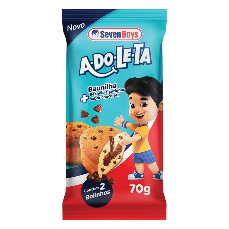 Bolinho-Baunilha-com-Chocolate-Adoleta-Seven-Boys-Pacote-70g