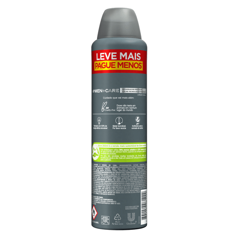 Antitranspirante-Aerossol-Invisible-Dry-48h-Dove-Men-Care-250ml-Leve-Mais-Pague-Menos