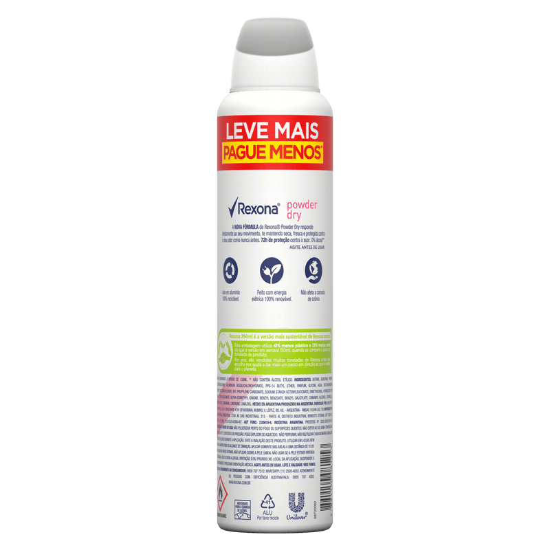 Antitranspirante-Aerossol-Powder-Dry-72h-Rexona-250ml-Leve-Mais-Pague-Menos