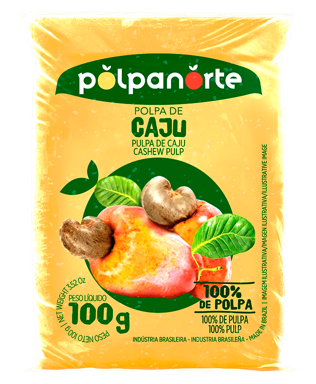 Polpa-de-Fruta-Caju-Polpanorte-Pacote-100g