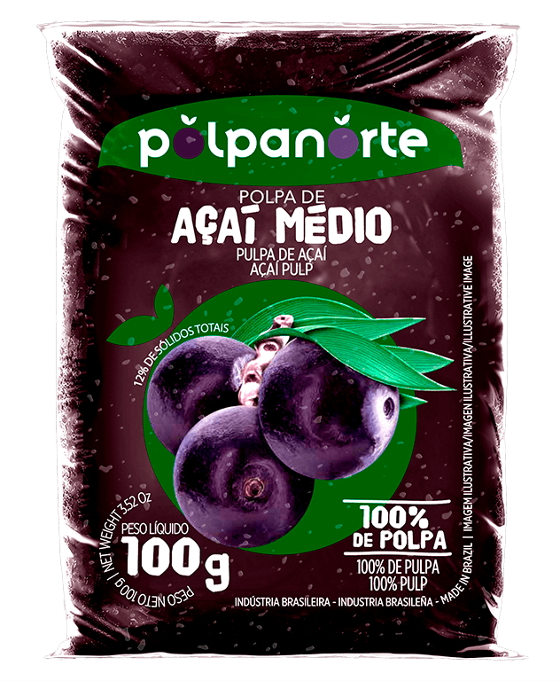 Polpa-de-Fruta-Acai-Medio-Polpanorte-Pacote-100g