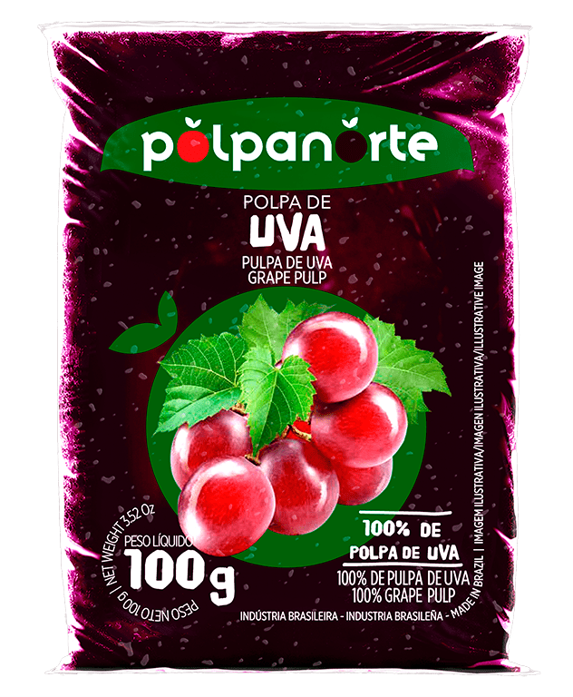 Polpa-de-Fruta-Uva-Polpanorte-Pacote-100g