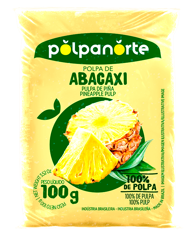Polpa-de-Fruta-Abacaxi-Polpanorte-Pacote-100g