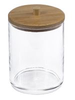 Pote-Redondo-de-Vidro-com-Tampa-de-Madeira-7cm-Casalab