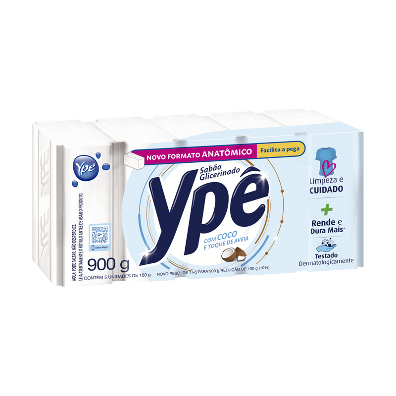 Sabao-em-Barra-Coco-e-Toque-de-Aveia-Ype-Pacote-900g