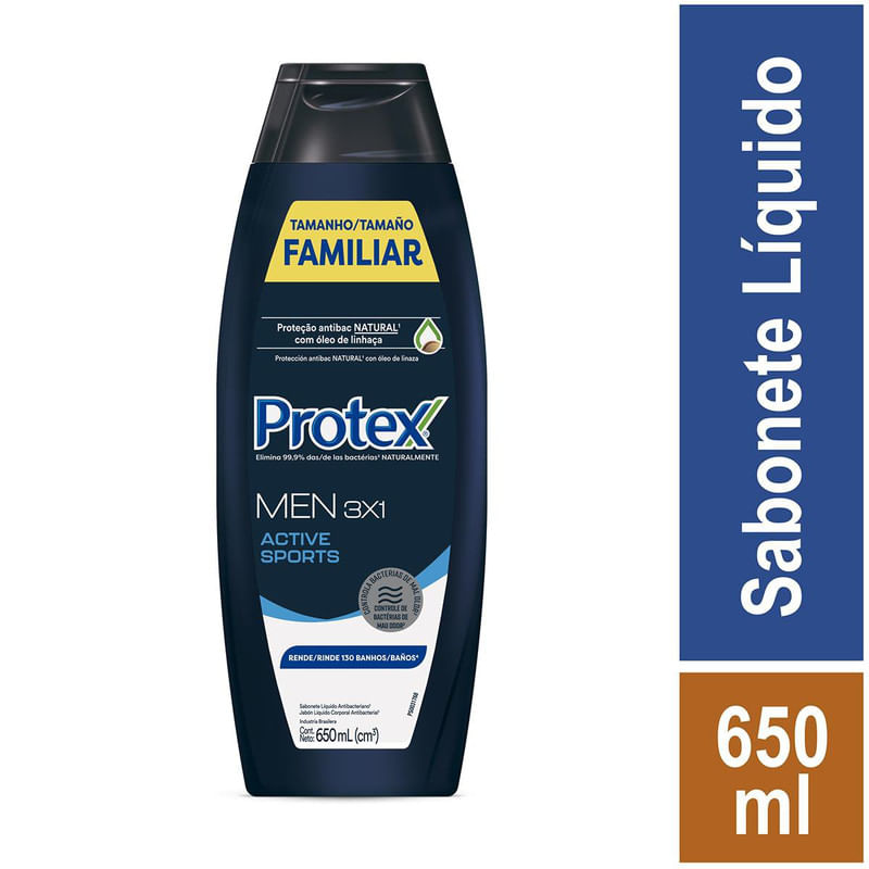 Sabonete-Liquido-3x1-Men-Active-Sports-Protex-Frasco-650ml-Tamanho-Familia