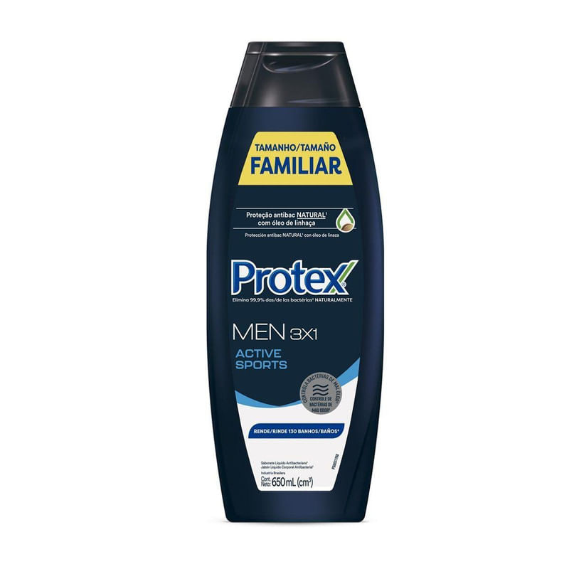 Sabonete-Liquido-3x1-Men-Active-Sports-Protex-Frasco-650ml-Tamanho-Familia