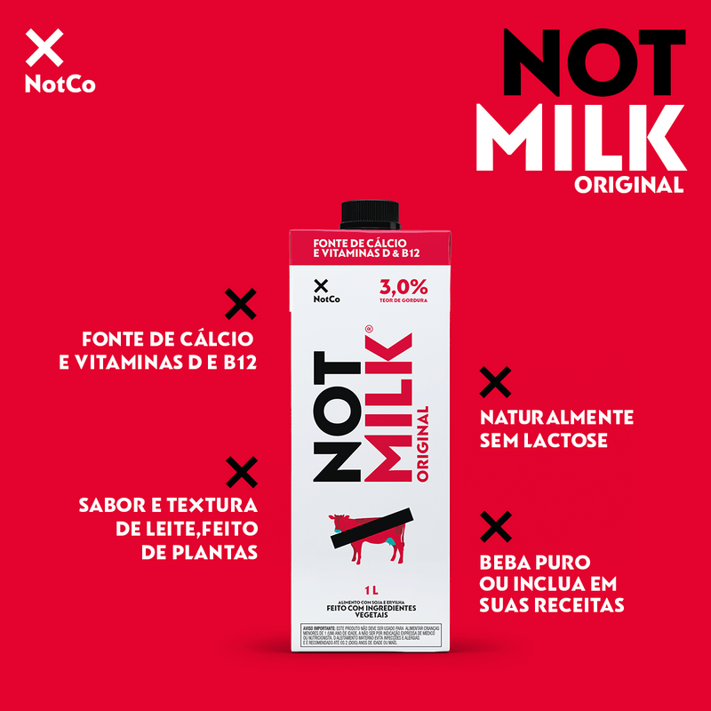 Leite Vegetal Integral Not Milk Notco Caixa 1l