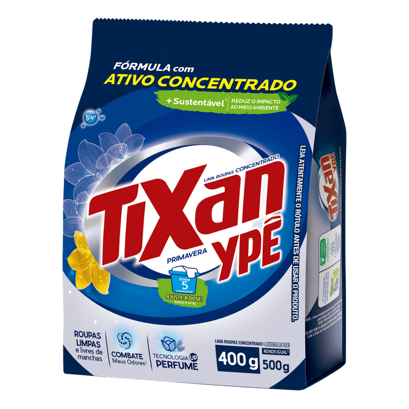 Lava-Roupas-Concentrado-Primavera-Tixan-Ype-em-Po-Pacote-400g
