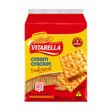 Biscoito Salgado Cream Cracker Amanteigado Tradicional 7 Camadas Vitarella Pacote 350g