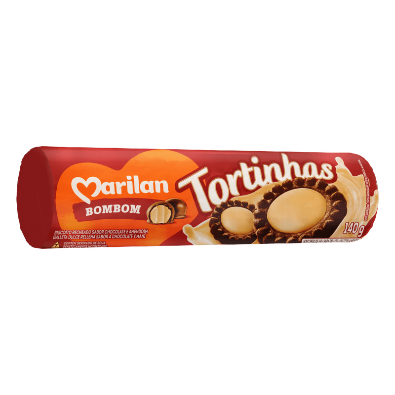 Biscoito-Recheio-Sabor-Bombom-Chocolate-e-Amendoim-Marilan-Tortinhas-Pacote-140g