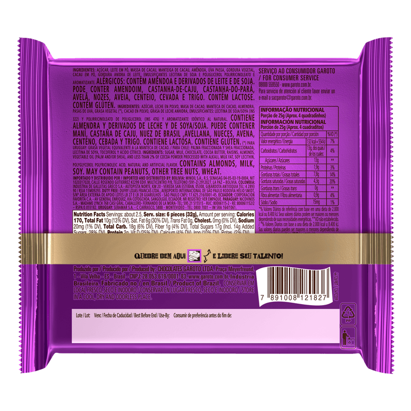Chocolate-ao-Leite-com-Amendoas-e-Uvas-Passas-Garoto-Talento-Pacote-85g