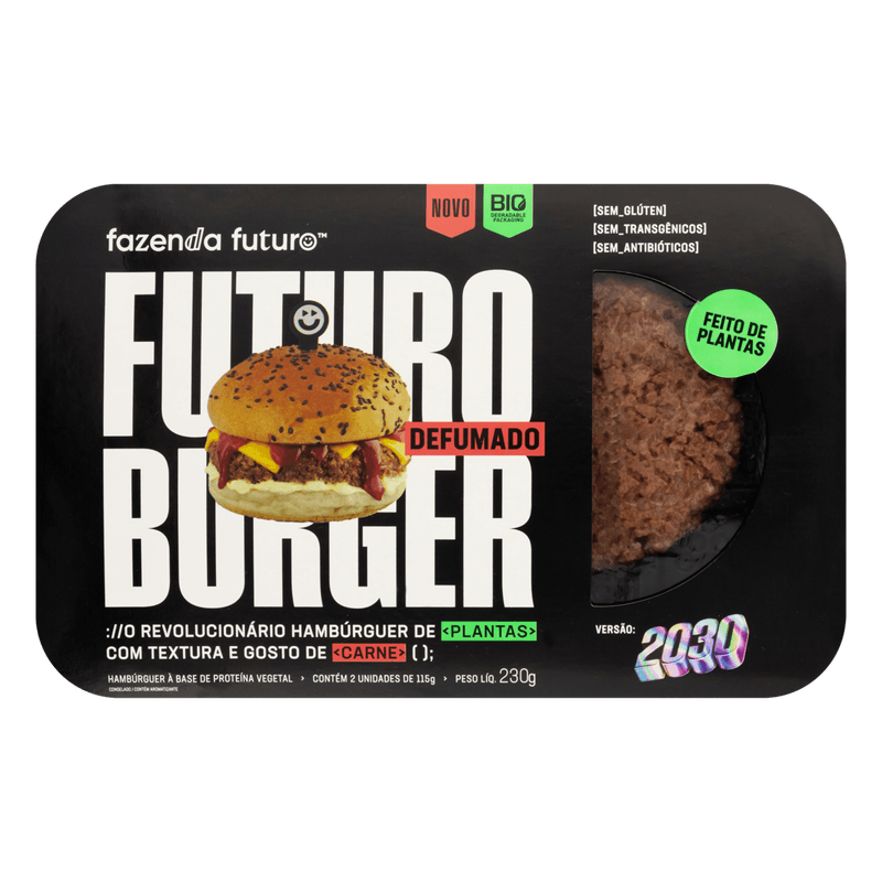 Hamburguer-Congelado-a-Base-de-Proteina-Vegetal-Defumado-Fazenda-Futuro-Bandeja-230g-2-Unidades-de-115g-Cada