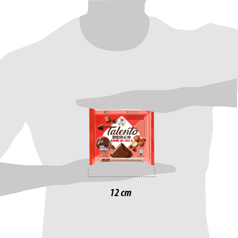 Chocolate Ao Leite Recheio Creme De Avelã Garoto Talento Pacote 85g