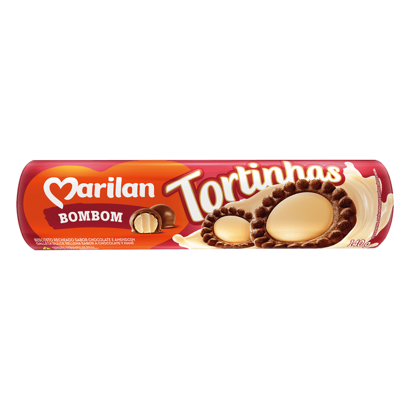 Biscoito-Recheio-Sabor-Bombom-Chocolate-e-Amendoim-Marilan-Tortinhas-Pacote-140g