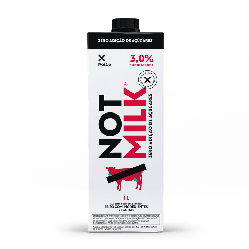 Bebida-Vegetal-com-Soja-e-Ervilha-sem-Adicao-de-Acucar-Milk-Not-Caixa-1l