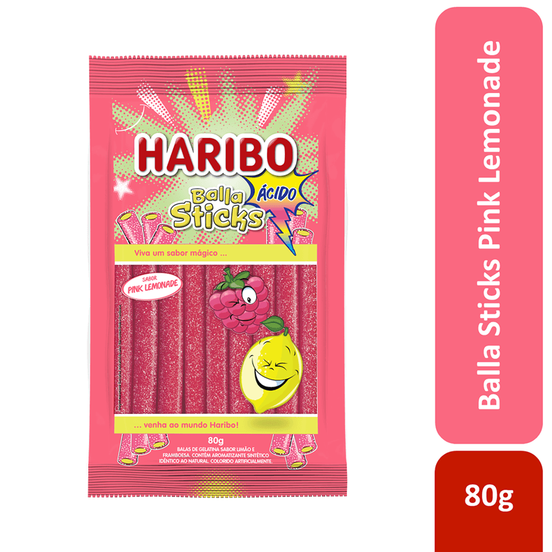 Bala-de-Gelatina-Pink-Sabor-Limao-e-Framboesa-Acida-Haribo-Pacote-80g