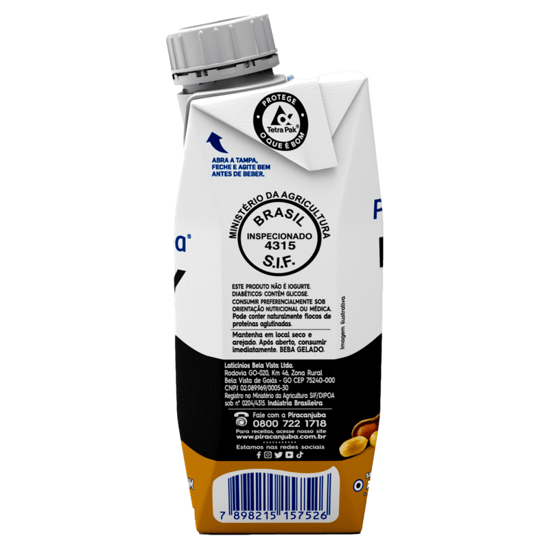 Bebida-Lactea-UHT-23g-Proteinas-Pasta-de-Amendoim-Zero-Lactose-para-Dietas-com-Restricao-de-Lactose-sem-Adicao-de-Acucar-Piracanjuba-Caixa-250ml