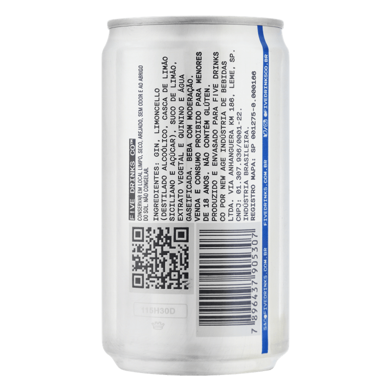 Bebida-Mista-Alcoolica-Gaseificada-Gin---Tonic-Five-Lata-220ml