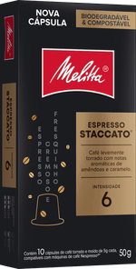 Cafe-em-Capsula-Torrado-e-Moido-Espresso-Staccato-Melitta-Caixa-50g-10-Unidades-de-5g-Cada