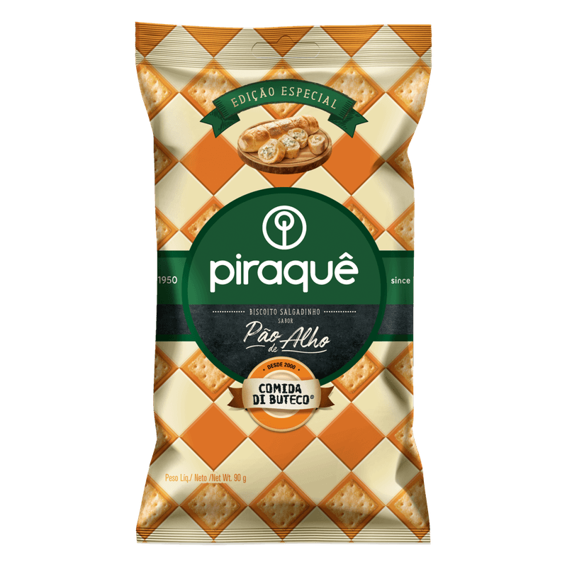 Biscoito-Salgadinho-Sabor-Pao-de-Alho-Piraque-Pacote-90g-Edicao-Especial