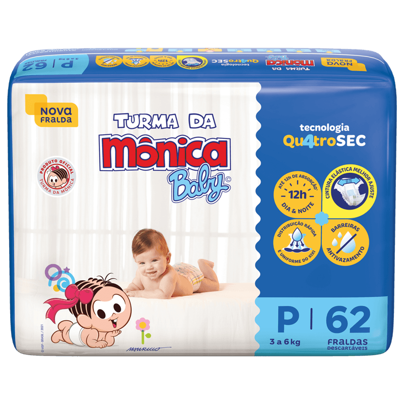 Fralda-Descartavel-Baby-P-Turma-da-Monica-3-a-6kg-Pacote-62-Unidades