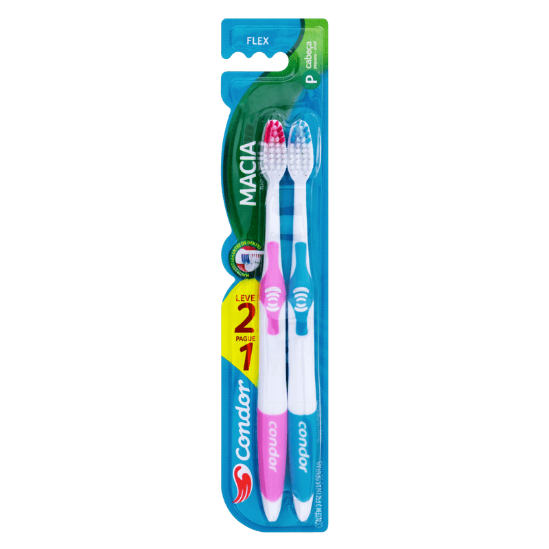 Escova-Dental-Macia-Condor-Flex-Cabeca-Pequena-Leve-2-Pague-1-Unidade
