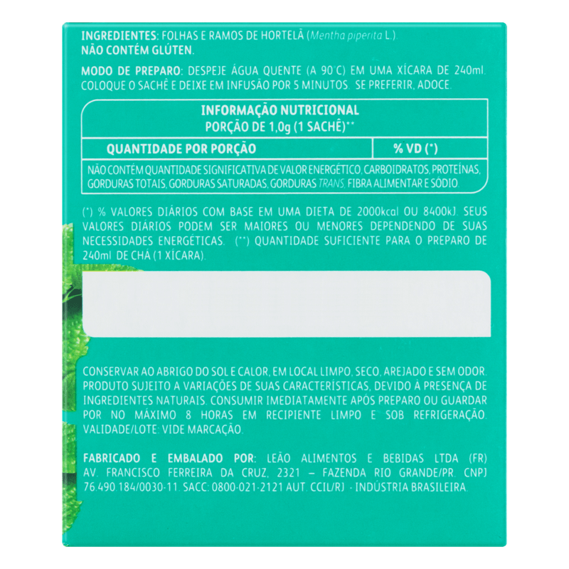 Cha-Hortela-Cha-Leao-Caixa-15g-15-Unidades-Gratis-1-Sache-25g
