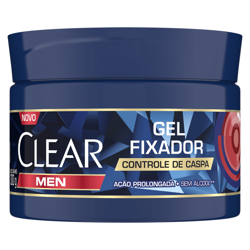 Gel-Fixador-Acao-Prolongada-Controle-de-Caspa-Clear-Pote-300g