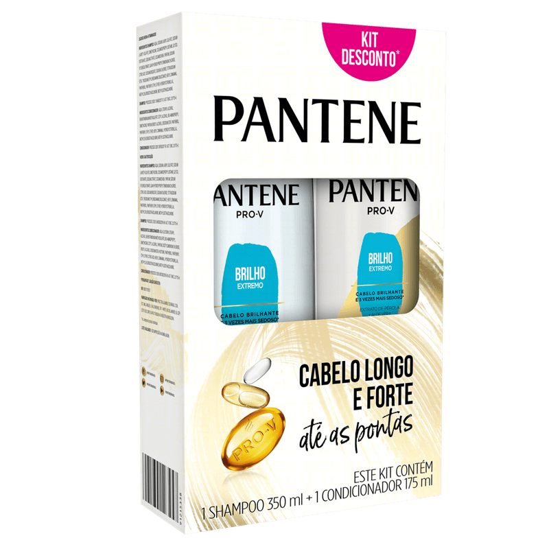 Kit-Shampoo-400ml---Condicionador-175ml-Pro-V-Brilho-Extremo-Pantene