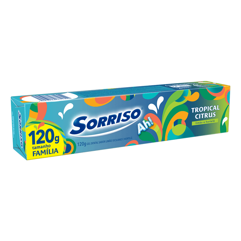 Gel-Dental-Tropical-Citrus-Limao-Siciliano-e-Hortela-Sorriso-Caixa-120g-Tamanho-Familia