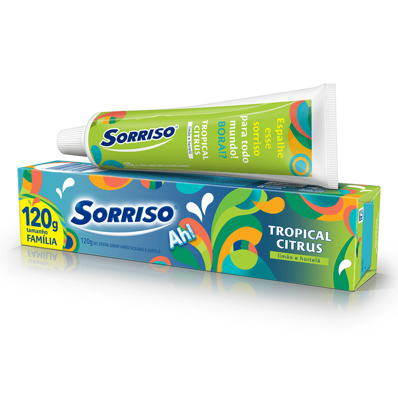 Gel-Dental-Tropical-Citrus-Limao-Siciliano-e-Hortela-Sorriso-Caixa-120g-Tamanho-Familia
