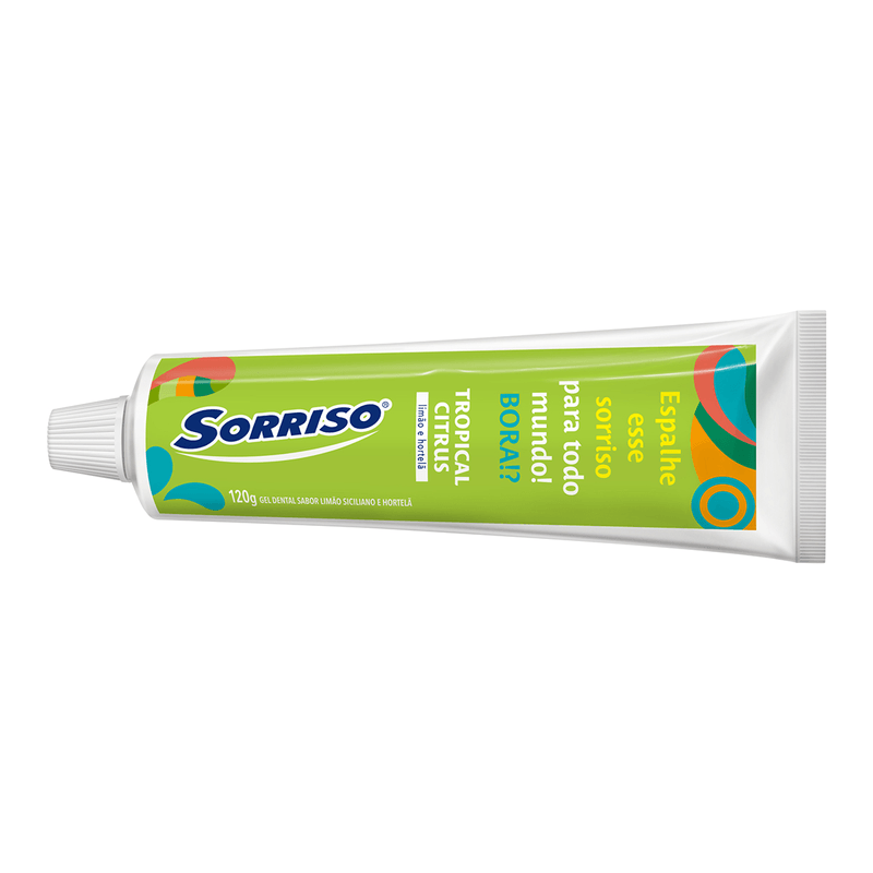 Gel-Dental-Tropical-Citrus-Limao-Siciliano-e-Hortela-Sorriso-Caixa-120g-Tamanho-Familia