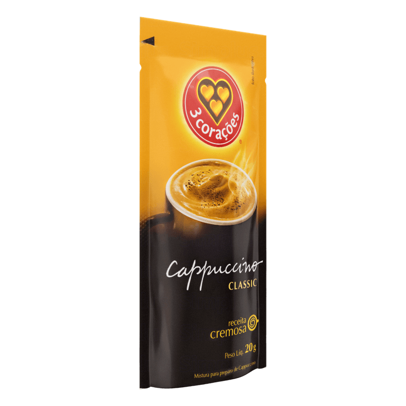 Cappuccino-Soluvel-Classic-3-Coracoes-Sache-20g