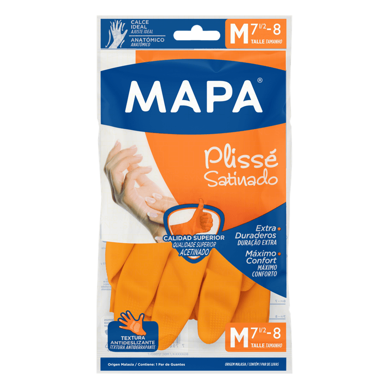 Luva-Multiuso-Laranja-Plisse-Satinado-Mapa-M