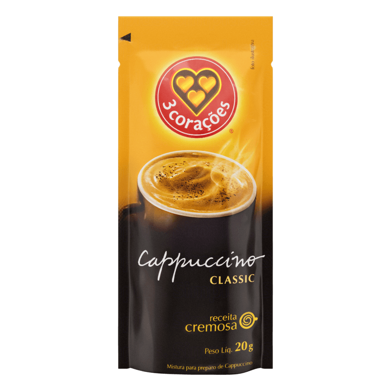 Cappuccino-Soluvel-Classic-3-Coracoes-Sache-20g