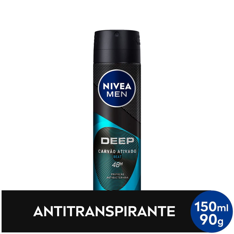 Antitranspirante-Aerossol-Deep-Beat-Carvao-Ativado-Nivea-Men-150ml