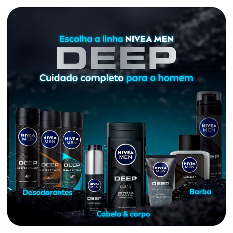Antitranspirante-Aerossol-Deep-Beat-Carvao-Ativado-Nivea-Men-150ml