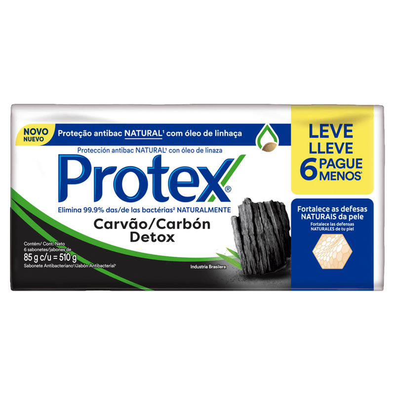 Sabonete-Antibacteriano-Protex-Carvao-Detox-Envoltorio-Pack-6-Unidades-Leve-Mais-Pague-Menos