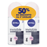 Antitranspirante-Roll-On-Invisible-Black---White-Clear-48h-Nivea-Pack-2-Unidades-50ml-Cada-Gratis-50--de-Desconto-na-2ª-Unidade