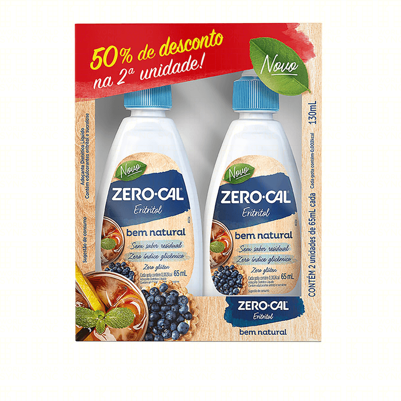 Adocante-Dietetico-Eritritol-Zero-Cal-Bem-Natural-Pack-2-Unidades-de-65ml-Cada-Gratis-50--de-Desconto-na-2ª-Unidade