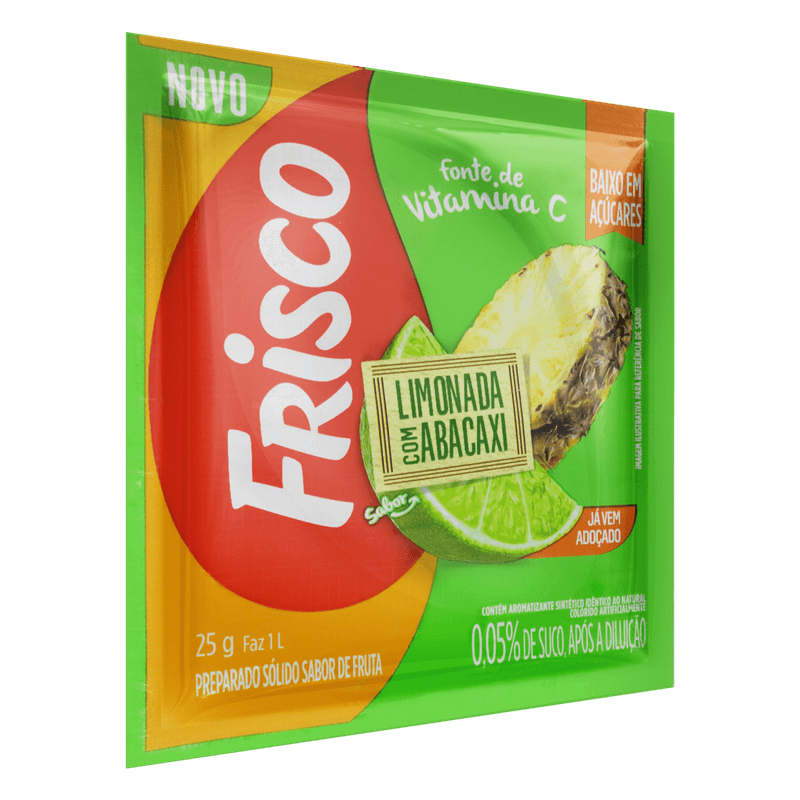 Preparado-Refresco-em-Po-Sabor-Limonada-com-Abacaxi-Frisco-Pacote-25g