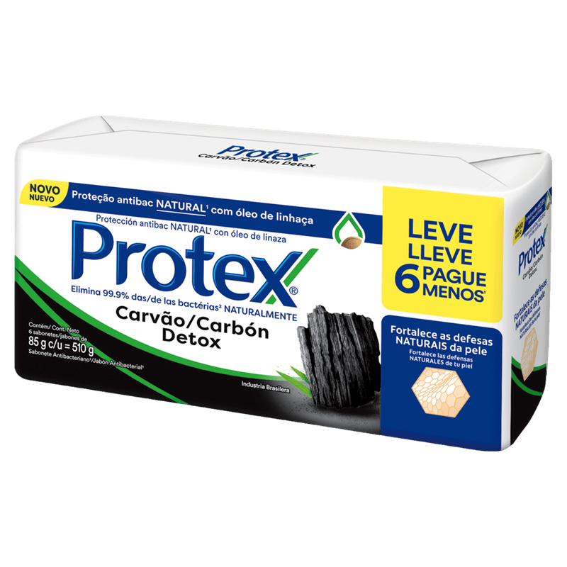 Sabonete-Antibacteriano-Protex-Carvao-Detox-Envoltorio-Pack-6-Unidades-Leve-Mais-Pague-Menos