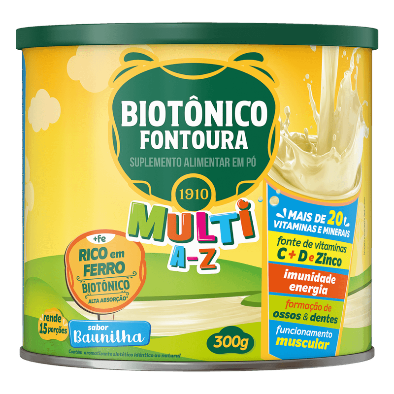 Suplemento-Alimentar-em-Po-Baunilha-Multi-A-Z-Biotonico-Fontoura-Lata-300g
